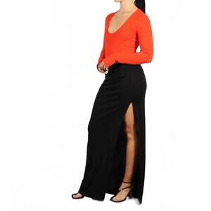 NEW RODEBJER crystal maxi skirt in black